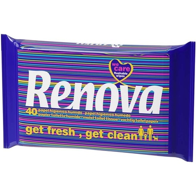 RENOVA Vlhčené toaletní ubrousky 40 ks