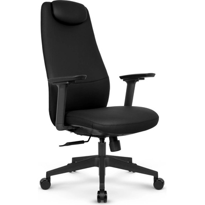 Fotel biurowy ergonomiczny obrotowy Hell's Chair HC- 1061 Czarny Black Ekoskóra Premium