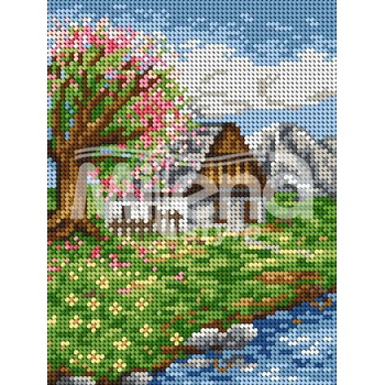 Image 1 of Milena Style Пролет - гоблен с щампа с конци Ariadna