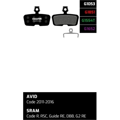Galfer brzdové destičky AVID/SRAM FD455 černá – Zboží Dáma