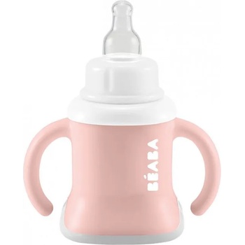 Beaba Преходна чаша 3 в 1 Beaba - Evoluclip, pink, 150 ml (913474)