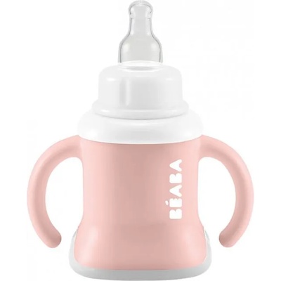 Beaba Преходна чаша 3 в 1 Beaba - Evoluclip, pink, 150 ml (913474)