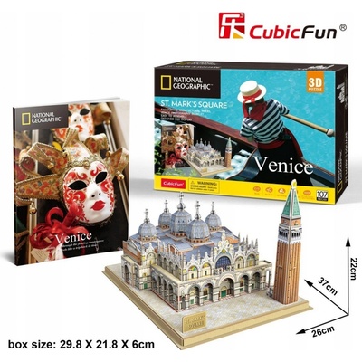 CubicFun 3D puzzle National Geographic: Náměstí svatého Marka 107 ks – Zboží Mobilmania