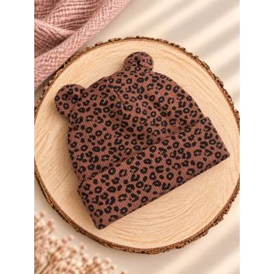 Čepička hnědý leopard s oušky