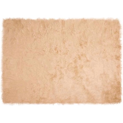 vidaXL Изкуствен овчи килим Tafalla Бежово 160 x 230 cm Полиестер (42021484)