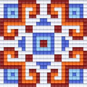 Bright Toys Мозайка с пиксели - Българска народна шевица, 24x24 пиксела - Мотив 21 (BE24021)