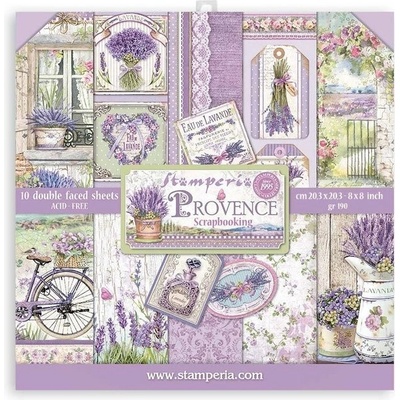 Stamperia Provence - sada papírů pro Scrapbooking 20x20 cm