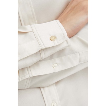 Ralph Lauren Риза Lauren Ralph Lauren дамска в бежово със стандартна кройка с класическа яка 200918715 (200909344)