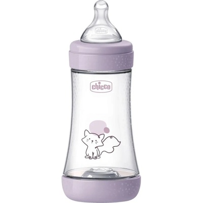 Chicco Шише за хранене Chicco Perfect 5 - Със среден поток, 240 ml, 3 м+, розово (N0284)