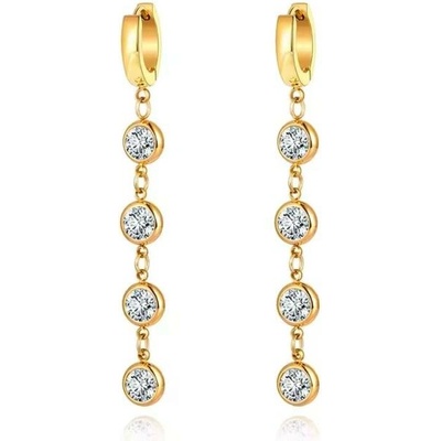 Victoria Filippi Stainless Steel Ocelové náušnice Laurea Gold E-E21167P/13 Zlatá