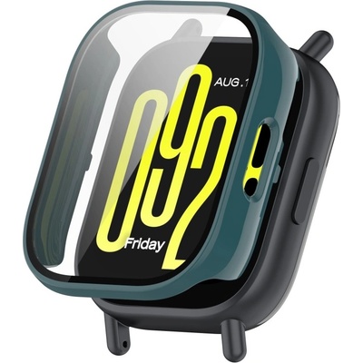 PROTEMIO 96063 PC FULL COVER Plastový kryt so sklom pre Xiaomi Redmi Watch 5 Lite tmavozelený