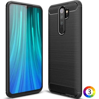 Xiaomi Redmi Note 8 Pro Удароустойчив Carbon Fiber Калъф и Протектор