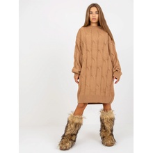 Úpletové mini šaty se stojáčkem LC-SW-0297.35P camel