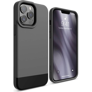 elago Glide Case - удароустойчив силиконов (TPU) калъф за iPhone 13 Pro Max (тъмносив-черен)