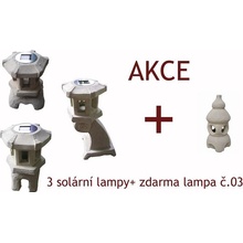 CZDEKORA Czech republic Solárne lampy 3ks + LAMPA ZADARMO