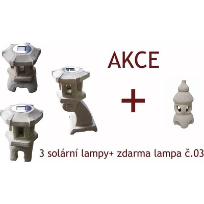 CZDEKORA Czech republic Solárne lampy 3ks + LAMPA ZADARMO