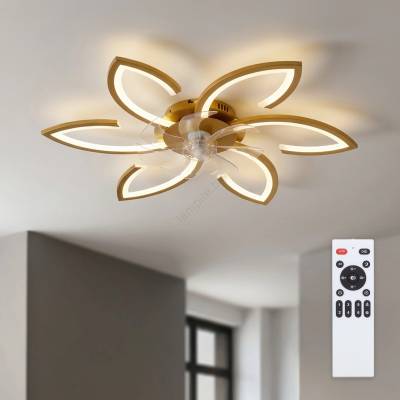 Brilagi - LED димируем таванен вентилатор LED/34W/230V, диаметър 78 см, златен + дистанционно управление (BG4022)