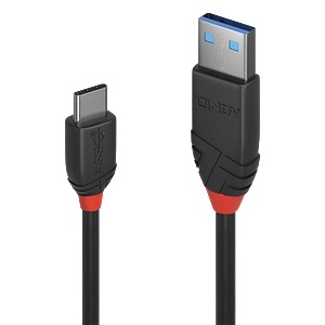 Lindy LNY-36916 : : Kабел USB 3.1 Type A към Type C, M-M, черен Line, черен, 1.0 м (LNY-36916)
