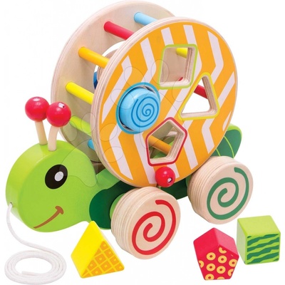 Eichhorn didaktický šneček na tahání Color Pull along Stacking Animal 4 vkládací kostky