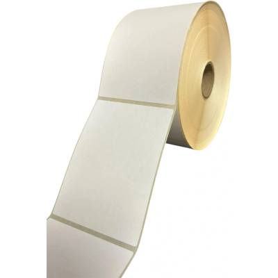 Papierová Etiketa 90 mm x 120 mm, Matný papier, Biela, Dutinka 76 mm, 1000 ks/kotúč, Permanentné lepidlo, Priemer kotúča