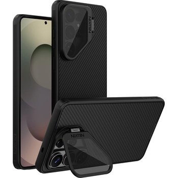 Samsung Магнитен Калъф NILLKIN Camshield Prop за Samsung Galaxy S26 Ultra - PC + TPU, Прозрачно Капаче за Камера, Стойка, Антиотпечатък, Вкл. Протектор - 2 Цвята