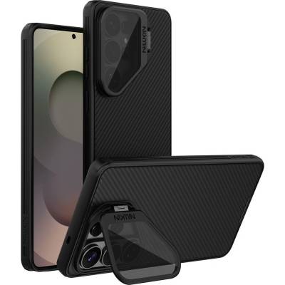 Samsung Магнитен Калъф NILLKIN Camshield Prop за Samsung Galaxy S26 Ultra - PC + TPU, Прозрачно Капаче за Камера, Стойка, Антиотпечатък, Вкл. Протектор - 2 Цвята