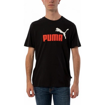 PUMA Essentials+ Two-Tone Logo Tee Black