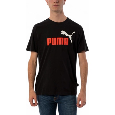 PUMA Essentials+ Two-Tone Logo Tee Black