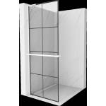 Mexen Kioto+ L душ стена с рафт Walk-in 90 x 200 cm, черна решетка, бяла - 800-090-123-20-77 (800-090-123-20-77)