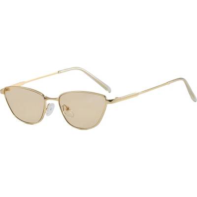 Techsuit Слънчеви очила Techsuit Premium Sunglasses (622) - дамски, котешко око, минималистични - Златист / Шампанско