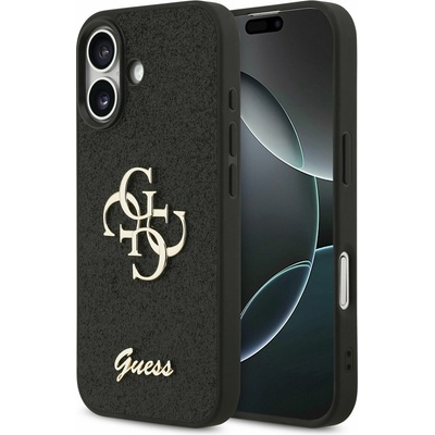 GUESS PU Fixed Glitter 4G Metal Logo Задна обвивка за iPhone 17 Black Guess | Cheren | МЪЖЕ | UNI