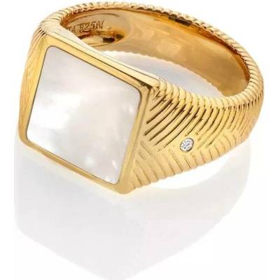 Hot Diamonds Stříbrný pozlacený prsten x Jac Jossa Soul DR249 o 51 b