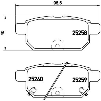 BREMBO Sada brzdových platničiek kotúčovej brzdy P79029