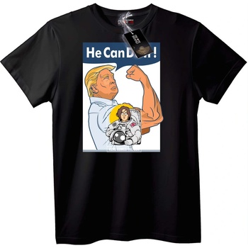 NOONEBRAND Тениска He Can Do It! - 6XL, Black
