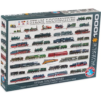 EUROGRAPHICS Пъзел Eurographics от 1000 части - Парни локомотиви (EG60000090)