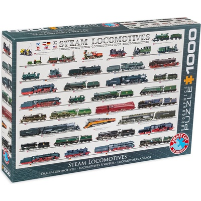 EUROGRAPHICS Пъзел Eurographics от 1000 части - Парни локомотиви (EG60000090)