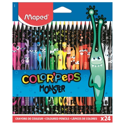 Maped Color Peps Monsters bezdřevé pastelky 24ks