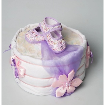 Plenkovky Jednopatrový plenkový dort pro dívky růžový special