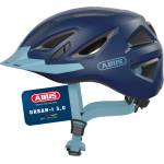 ABUS city helmet Urban-I 3.0 - bicycle helmet with rear light, peak and magnetic fastener - for men and women - dark blue, size S - 86878 (86878)