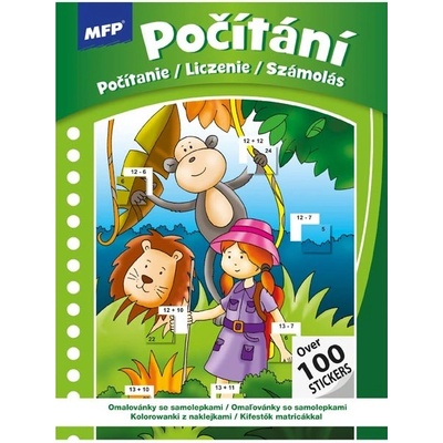 MFP 5301228 Omaľovánky s nálepkami Počítanie 210x295mm/16s