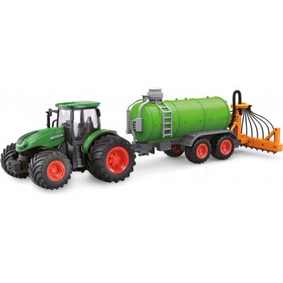 Amewi Trade e.K. RC Traktor s funkční cisternou, 2,4 Ghz, RTR zelený 1:24