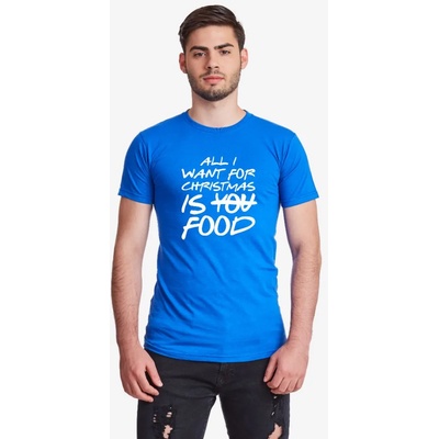 Мъжка тениска в различни цветове All I want for Christmas is food