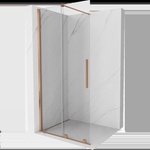 Mexen Velar плъзгаща се душ кабина Walk-in 85 x 200 cm, прозрачна 8 mm, четкана мед (871-085-000-03-65)