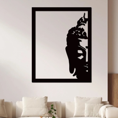 dřevo života Dřevěná dekorace BUDHA BALI Rozměry (cm): 48x60, Zvolte barvu dekoru: Černá