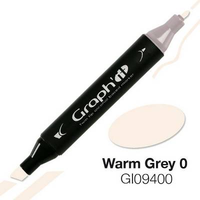 Lihová fixa GRAPH'IT oboustranná Fine & Chisel, Warm Grey 0