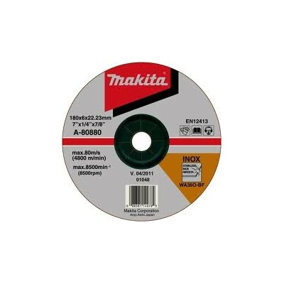 MAKITA A-80880 Brúsny kotúč na oceľ a INOX pr.180x6x22mm