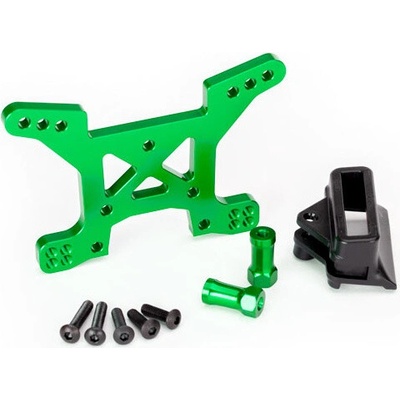 Traxxas Rustler 4×4: veža predných tlmičov hliníková zelená
