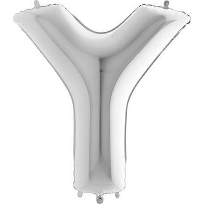 Grabo Nafukovací balónik písmeno Y strieborné 102 cm