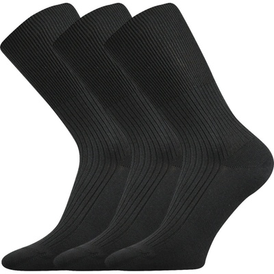 Lonka Zdravan ponožky 3 páry čierna