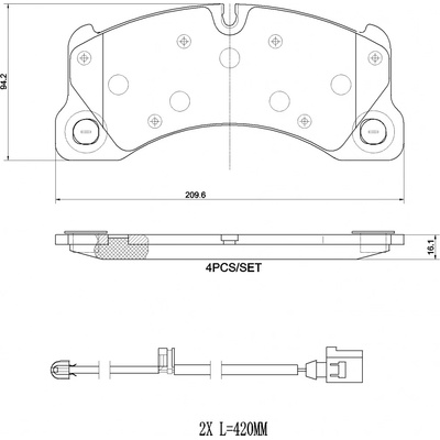 Sada brzdových platničiek kotúčovej brzdy BREMBO P 65 049